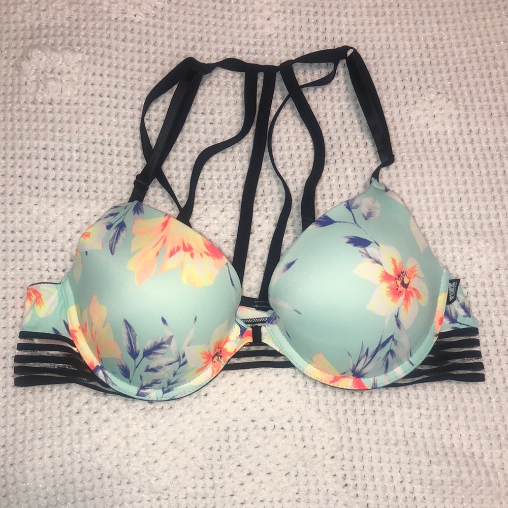 Pink Wear Everywhere Push Up Strappy Back Bra
